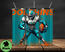 miami dolphins nfl tumbler wraps, tumbler wrap png, football png, logo nfl team, tumbler design 20