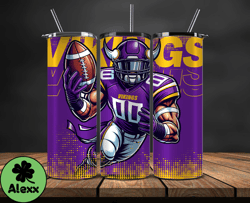 minnesota vikings nfl tumbler wraps, tumbler wrap png, football png, logo nfl team, tumbler design 21