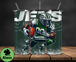 new york jets nfl tumbler wraps, tumbler wrap png, football png, logo nfl team, tumbler design 25