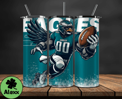 philadelphia eagles nfl tumbler wraps, tumbler wrap png, football png, logo nfl team, tumbler design 26