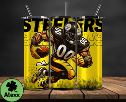 pittsburgh steelers  nfl tumbler wraps, tumbler wrap png, football png, logo nfl team, tumbler design 27