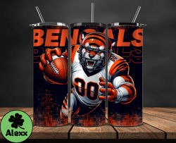 cincinnati bengals nfl tumbler wraps, tumbler wrap png, football png, logo nfl team, tumbler design 07