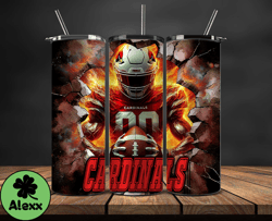 arizona cardinals tumbler wrap, crack hole design, logo nfl football, sports tumbler png, tumbler design 08