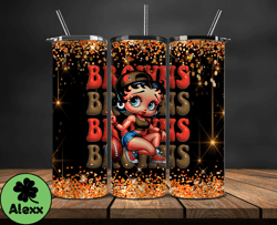 cleveland browns tumbler wraps, nfl teams, betty boop tumbler, betty boop wrap, logo nfl png, tumbler design 06