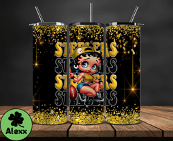 pittsburgh steelers tumbler wraps, nfl teams, betty boop tumbler, betty boop wrap, logo nfl png, tumbler design 28