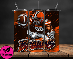 cleveland browns tumbler wrap, nfl teams,nfl logo football, logo tumbler png design 08