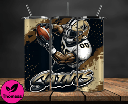 new orleans saints tumbler wrap, nfl teams,nfl logo football, logo tumbler png design 23