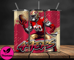 san francisco 49ers tumbler wrap, nfl teams,nfl logo football, logo tumbler png design 28