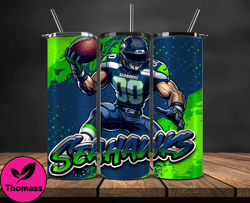 seattle seahawks tumbler wrap, nfl teams,nfl logo football, logo tumbler png design 29