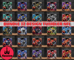 bundle 32 design nfl teams, nfl logo, tumbler design, design bundle football, nfl tumbler design 05