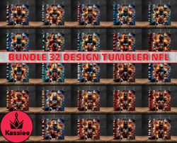 bundle 32 design nfl teams, cracked hole design, nfl logo, tumbler design, design bundle football, nfl tumbler design 09