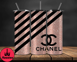 chanel  tumbler wrap, chanel tumbler png, chanel logo, luxury tumbler wraps, logo fashion  design 32