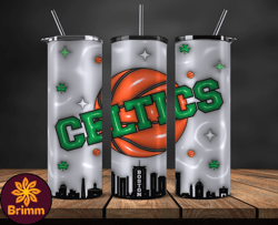 3d inflated boston celtics basketball team, basketball design,nba teams,nba sports,nba tumbler wrap,nba ds-05