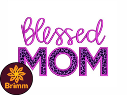 blessed mom applique