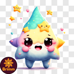 colorful candy star ornament png