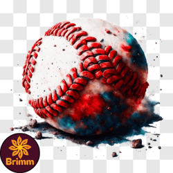 baseball with patriotic design png design 06