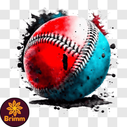 patriotic baseball with american flag design png design 09