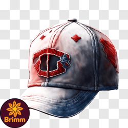 stylish red, white, and blue baseball cap png design 10