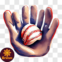 baseball glove with baseball inside png design 17