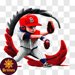 cartoon baseball player ready to play png design 27