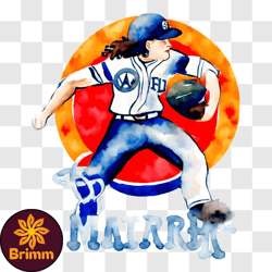 dynamic baseball player throwing the ball png design 31
