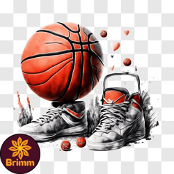 basketball shoes symbolizing love and friendship png design 45