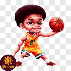 young boy with basketball png design 55