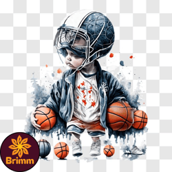 young boy engaged in basketball activity png design 63