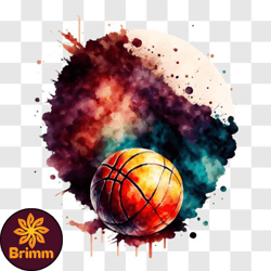 inspirational basketball poster with colorful paint splashes png design 73