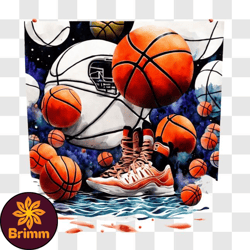 basketball game in progress png design 75