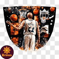 basketball player ready to score png design 79