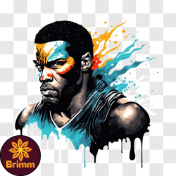 colorful basketball player illustration png design 88