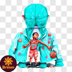 imaginary basketball game cartoon png design 114