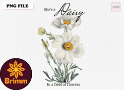 vintage daisy flower sublimation png design 174