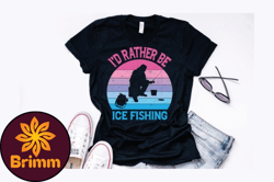 ice fishing retro vintage design design 260