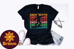 retro vintage snowboarding design design 276