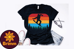 vintage sunset snowboarding design design 277