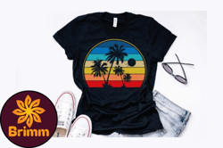 vintage retro palm tree beach design design 285