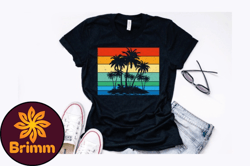 palm trees retro style vintage design design 289