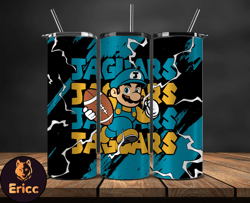 jacksonville jaguars tumbler wrap, mario tumbler wrap, nfl logo png, tumbler designs, nfl football png, tumbler 18