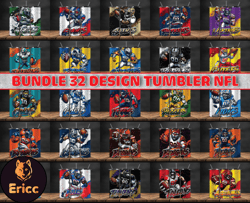 bundle 32 design nfl teams, nfl logo, tumbler design, design bundle football, nfl tumbler design 10
