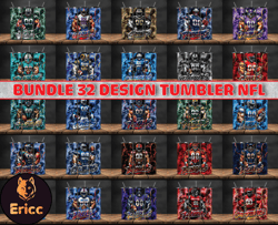 bundle 32 design nfl teams, nfl logo, tumbler design, design bundle football, nfl tumbler design 11