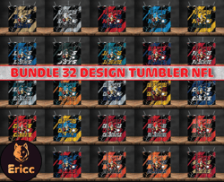 bundle 32 design nfl teams, bundle  sonic design, nfl logo, nfl tumbler bundle png , all teams nfl,  design 12