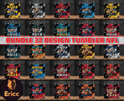 bundle 32 design nfl teams, bundle  mario design, nfl logo, nfl tumbler bundle png , all teams nfl,  design 16