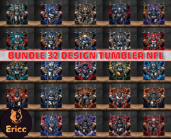 bundle 32 design nfl teams, nfl logo, tumbler design, design bundle football, nfl tumbler design 14