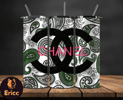 chanel  tumbler wrap, chanel tumbler png, chanel logo, luxury tumbler wraps, logo fashion  design 135