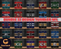 bundle 32 design nfl teams, nfl logo, tumbler design, design bundle football, nfl tumbler design 01