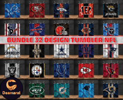 bundle 32 design nfl teams, nfl logo, tumbler design, design bundle football, nfl tumbler design 03