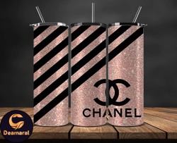 chanel  tumbler wrap, chanel tumbler png, chanel logo, luxury tumbler wraps, logo fashion  design 32