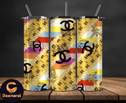 chanel  tumbler wrap, chanel tumbler png, chanel logo, luxury tumbler wraps, logo fashion  design 103